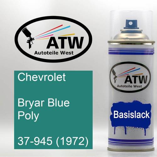 Chevrolet, Bryar Blue Poly, 37-945 (1972): 400ml Sprühdose, von ATW Autoteile West.